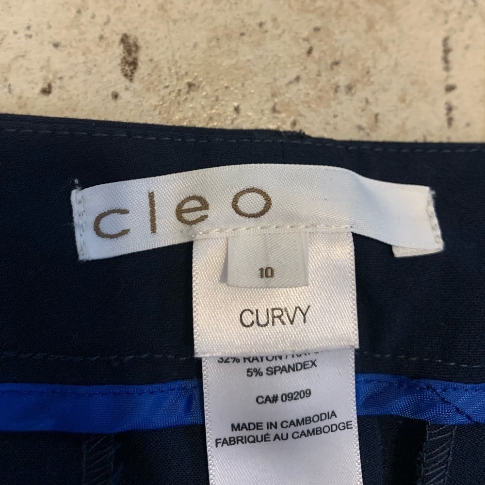 Cleo Curvy Navy Cropped Pants Size 10 - Picture 4 of 5